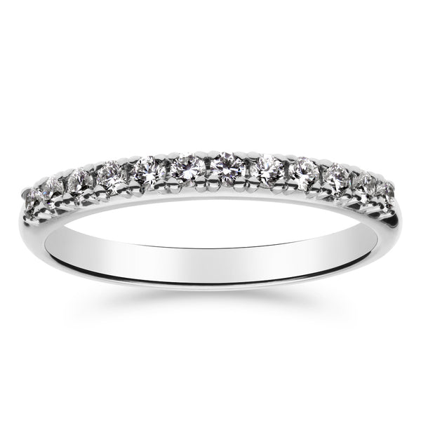 Silván Mimosa diamond ring 0,24ct, 14K white gold, wedding rings