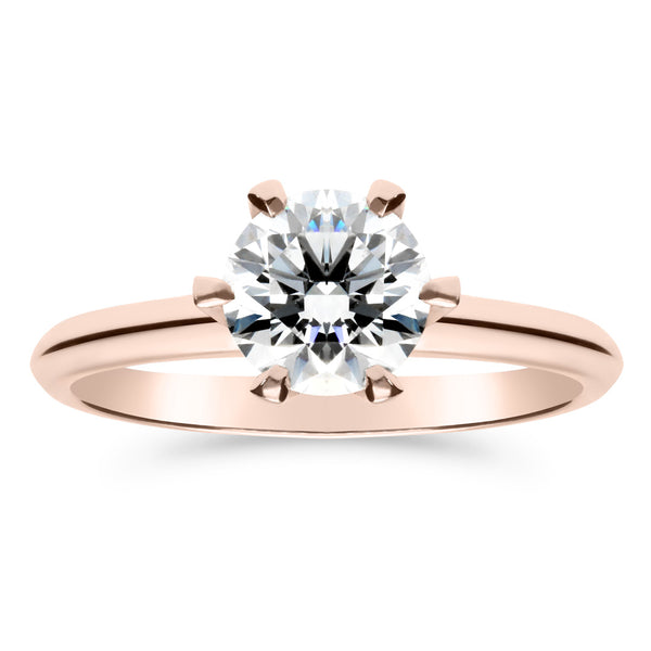 Silván Solitaire timanttisormus 1,02ct, rosekultaa, vihkisormukset